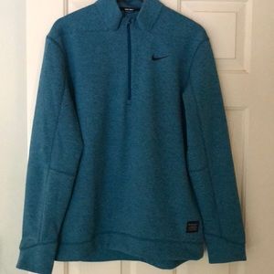Nike Golf Blue Dri-FIT Long Sleeve Half Zip Wind